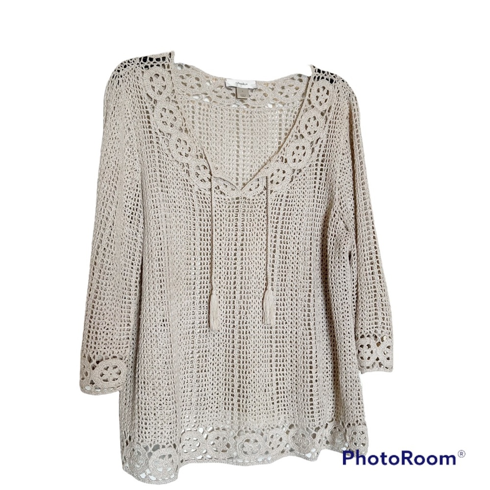 CJ Banks Crochet Overlay